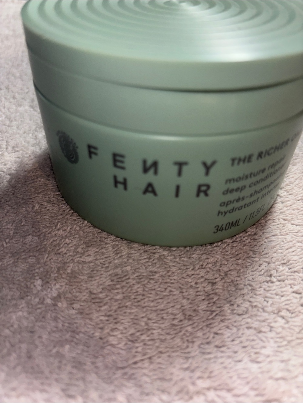 Fenty Hair Moisture-Rich Deep Conditioner - Sage Green Jar